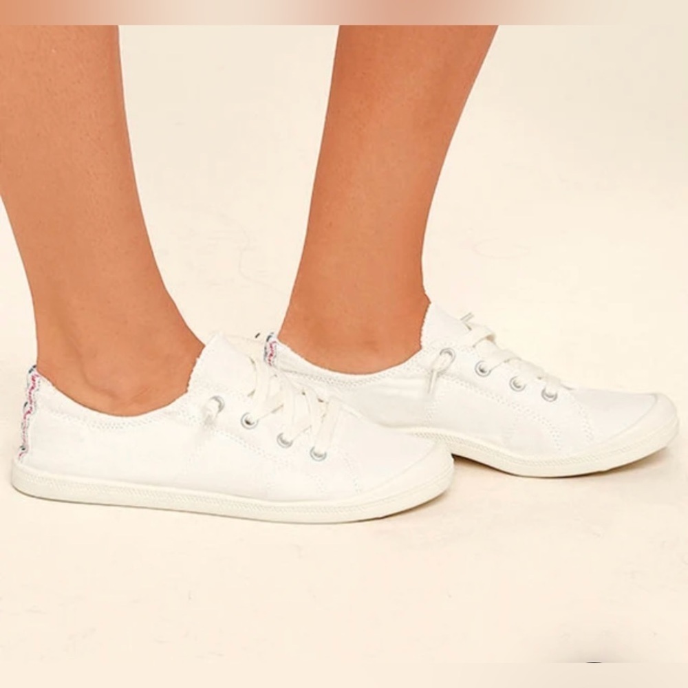 Madden Girl White Lace-Up Sneakers with Patterned Heel Size 9 - Picture 5 of 13
